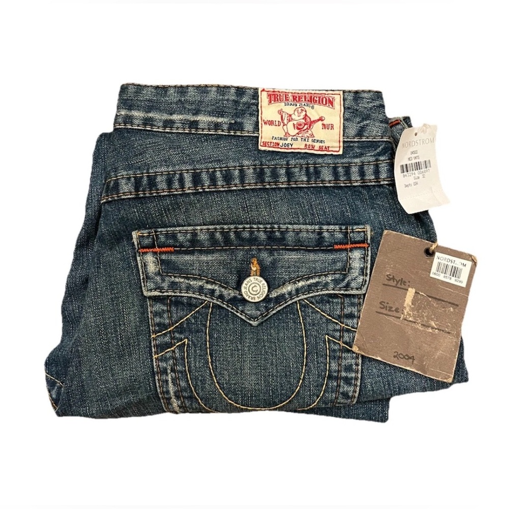 Vintage True Religion Joey Jeans Womens Size 32 Bootcut Medium Wash USA Made New